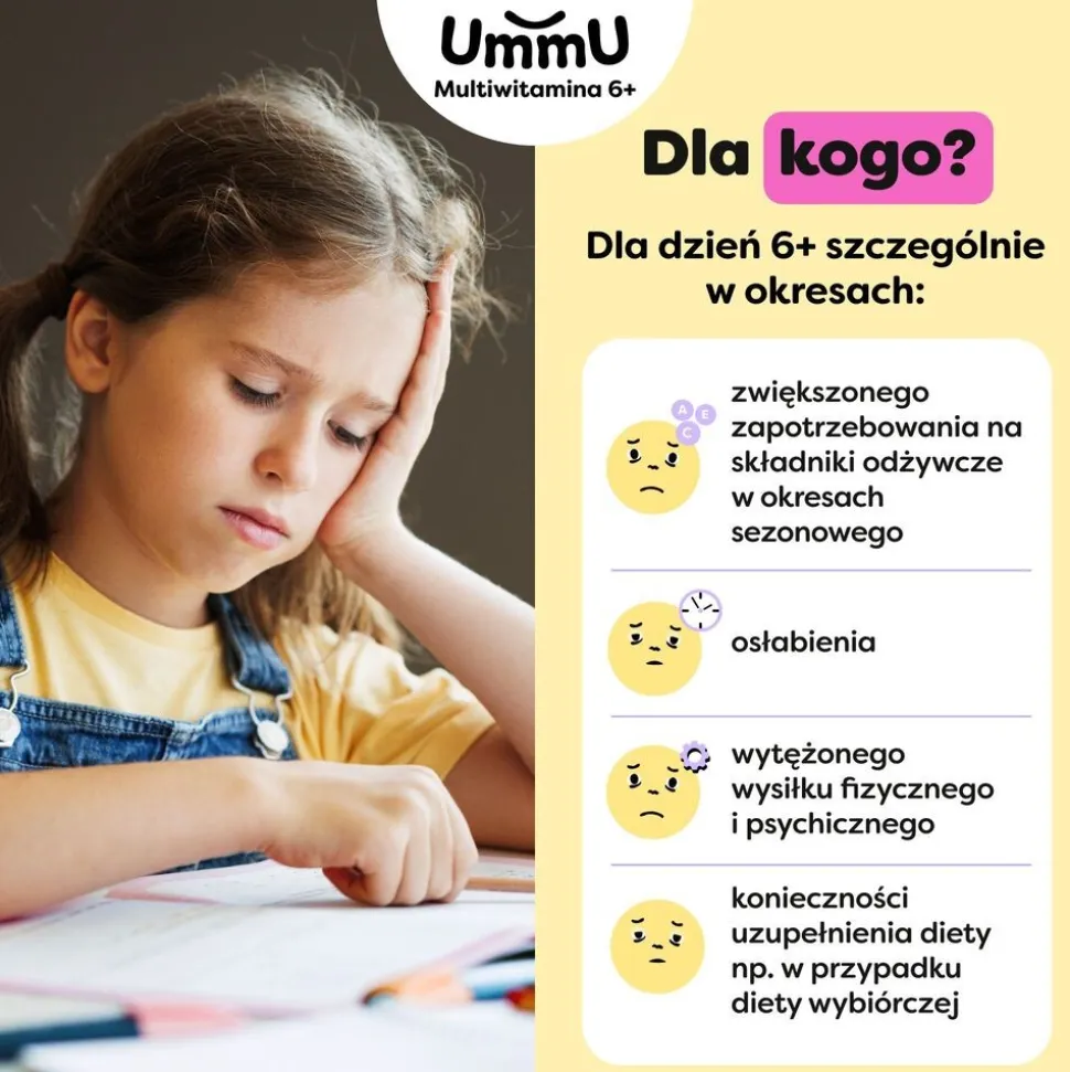 UmmU Multiwitamina 6+, płyn, smak pomarańczowy, 30 ml