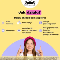 UmmU Multiwitamina 6+, płyn, smak pomarańczowy, 30 ml