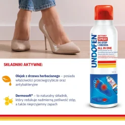 Undofen, aktywny spray do stóp i obuwia 48h, 150 ml