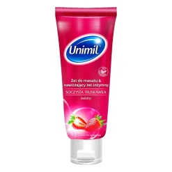 Unimil Soczysta Truskawka, nawilżający żel intymny i do masażu 2w1, 200 ml