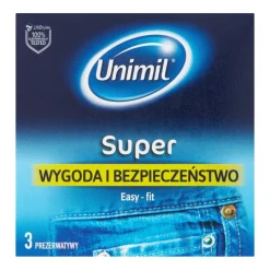Unimil Super, prezerwatywy lateksowe, 3 szt.