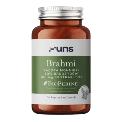Uns Brahmi + Bioperine (Bacopa Monnieri), kapsułki, 60 szt.