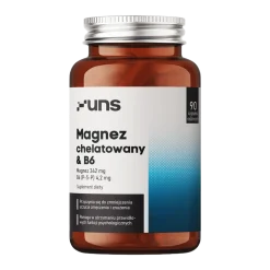 Uns Magnez Chelatowany & B6, kapsułki wegetariańskie, 90 szt.