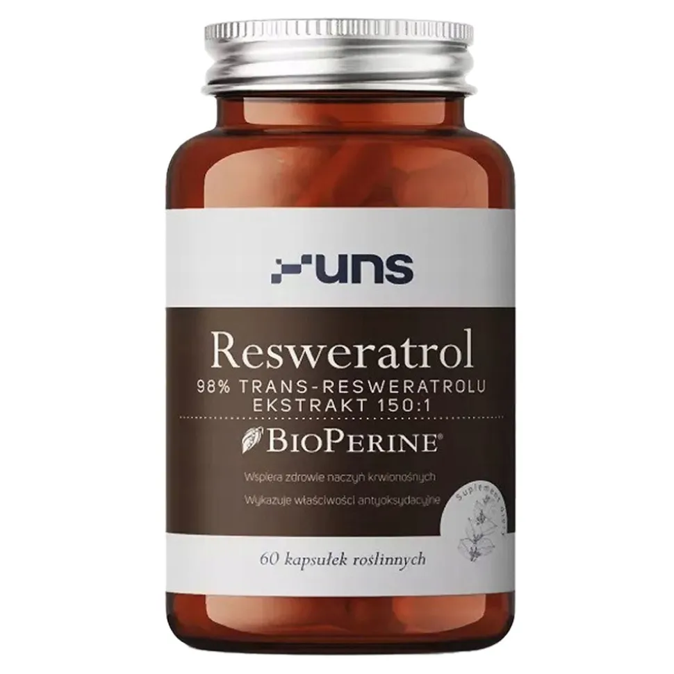 Uns Resweratrol + Bioperine, kapsułki, 60 szt.