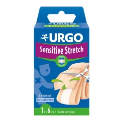 Urgo Sensitive Stretch, elastyczny opatrunek do cięcia, 1 m x 6 cm, 1 szt.
