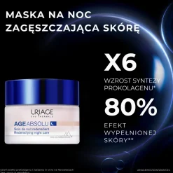 Uriage Age Absolu, zagęszczająca skórę maska na noc, 50 ml