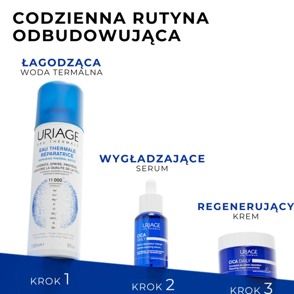 Uriage Cica Daily, krem - koncentrat odbudowujący, 50 ml