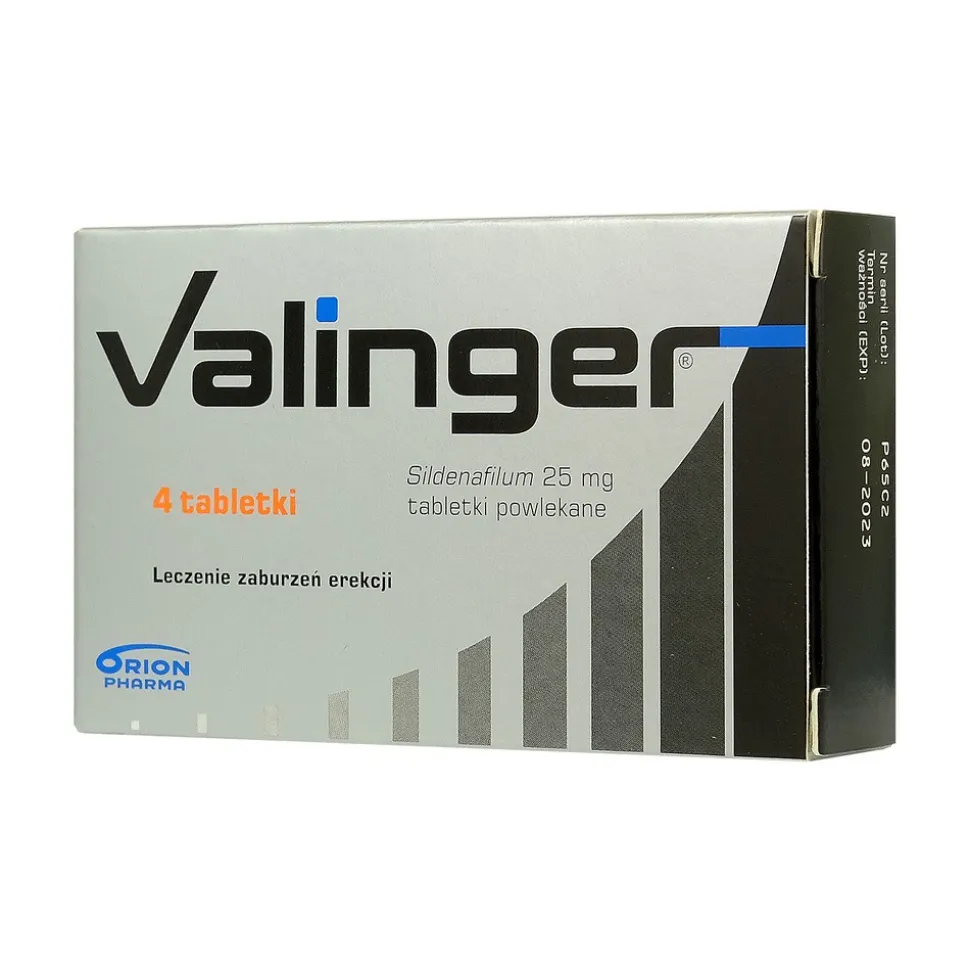 Valinger, 25 mg, tabletki powlekane, 4 szt.