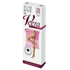 Veera, podkolanówki przeciwżylakowe, 70 DEN, kolor naturalny, rozmiar 1/2