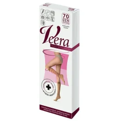 Veera Przeciwżylakowa, podkolanówki uciskowe, 70 DEN, czarny, rozmiar 1/2 (35-38)