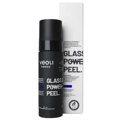 Veoli Botanica Glass Skin Power Peel, nawilżająco-rozświetlający peeling do twarzy z kwasem mlekowym, traneksamowym i ektoiną, 30 ml