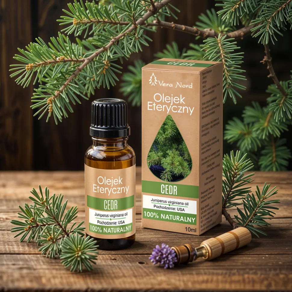 Vera Nord, olejek eteryczny, cedr, 10 ml