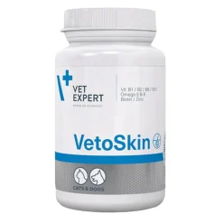 Vet Expert Vetoskin, preparat na skórę i sierść dla psów i kotów, kapsułki, 90 szt.