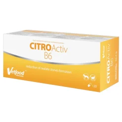 Vetfood Citro Activ B6, preparat wspomagający ograniczenie tworzenia się kamieni szczawianowo-wapniowych dla psów i kotów, kapsułki, 120 szt.