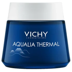 Vichy Aqualia Thermal Spa, nawilżający i regenerujący żel-krem przeciw objawom zmęczenia na noc, 75 ml