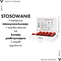Vichy Dercos Aminexil Clinical 5, kuracja przeciw wypadaniu włosów dla kobiet, 6 ml, 21 ampułek