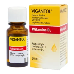Vigantol, 500 mcg/ml (20.000 IU/ml), krople doustne, 30 ml