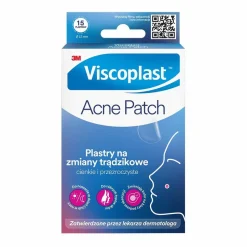 Viscoplast Acne Patch, plastry na zmiany trądzikowe, Ø 12 mm; 15 szt.
