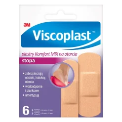 Viscoplast Komfort Mix na otarcia, plastry na stopę, 72 mm x 25 mm, 6 szt.