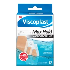 Viscoplast Max Hold, wodoszczelne plastry, miks rozmiarów, 12 szt.