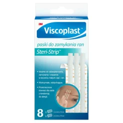 Viscoplast Steri-Strip, paski do zamykania ran, białe, 8 szt.