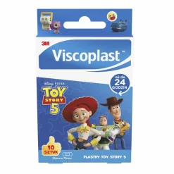 Viscoplast Toy Story 5, dekorowane plastry dla dzieci, 72 mm x 25 mm, 10 szt.