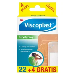 Viscoplast, Zestaw Turystyczny, plastry z opatrunkiem, 26 szt. (22 + 4 GRATIS)