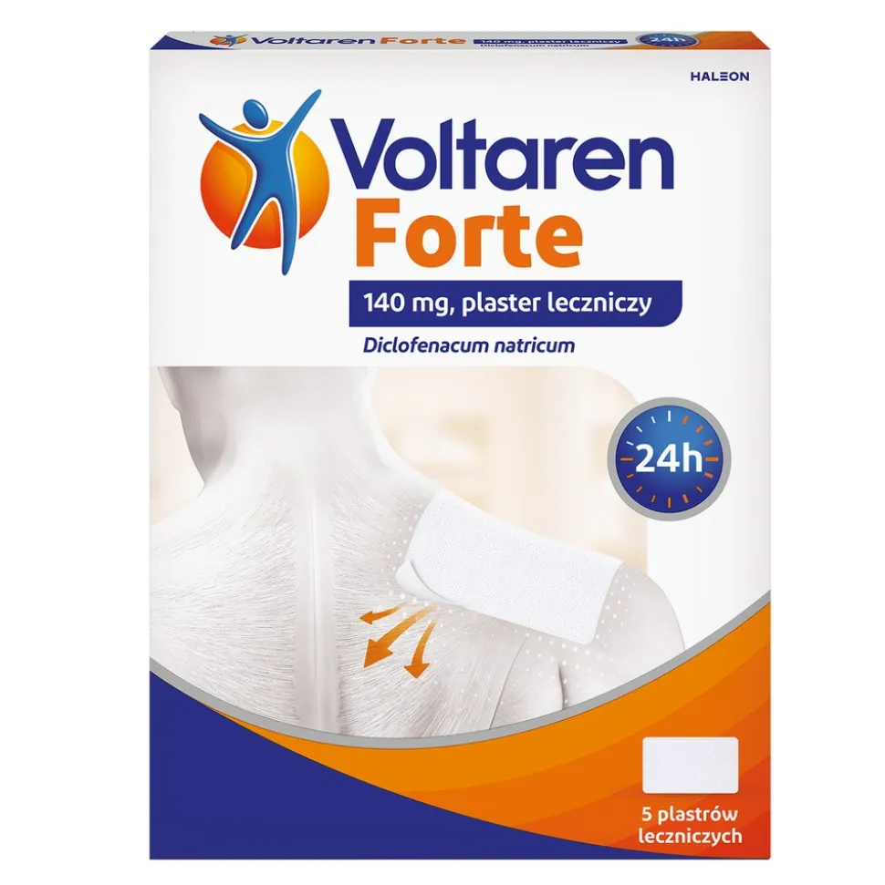 Voltaren Forte, 140 mg, plastry lecznicze, 5 szt.
