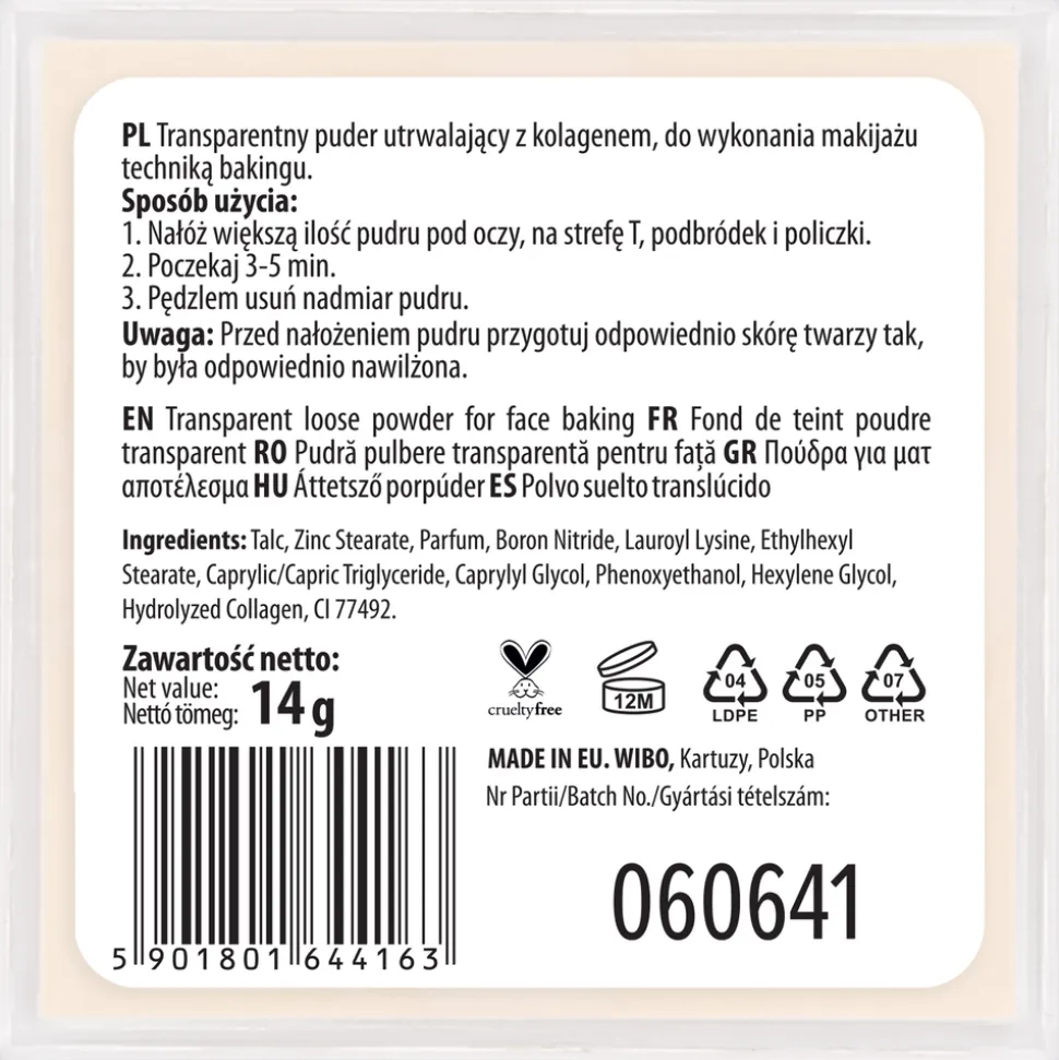 Wibo, puder transparentny, mood, 14 g