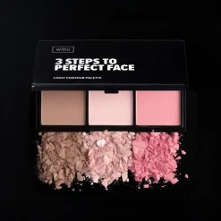Wibo 3 Steps to Perfect Face, paleta do konturowania, light, 10 g