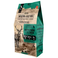 Wiejska Zagroda Wieprzowina z jeleniem, sucha karma dla psów, 9 kg