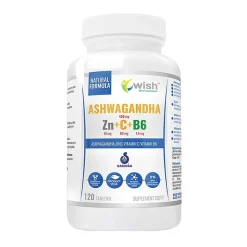 Wish Ashwagandha + Cynk + Witamina C + Witamina B6, tabletki, 120 szt.