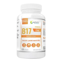 Wish B17 Amigdalina Ekstrakt z pestek moreli 98% + Prebiotyk, kapsułki, 120 szt.
