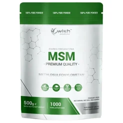 Wish MSM, siarka organiczna, proszek, 500 g