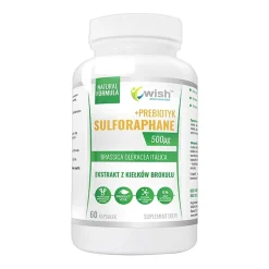 Wish Sulforafan + Prebiotyk Ekstrakt z kiełków brokułu, kapsułki, 60 szt.