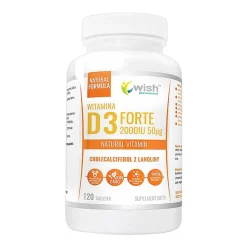 Wish Witamina D3 Forte 2000 IU 50 µg, tabletki, 120 szt.