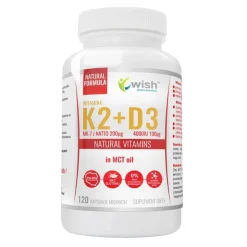 Wish Witamina K2 Vita MK-7 + D3, kapsułki, 120 szt.