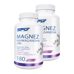 2x Zestaw SFD Magnez Ashwagandha + B6, tabletki, 180 szt.