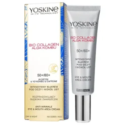 Yoskine Bio Collagen, Bio-Krem pod oczy i wokół ust 50+/60+, 15 ml