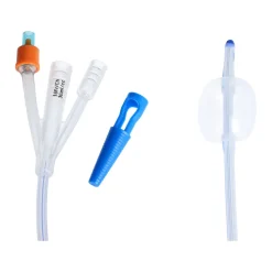 Zarys, urologiczny cewnik Foley'a, trójdrożny z plastikową zastawką i znacznikiem kontrastu, CH 16/30 ml, 1 szt.