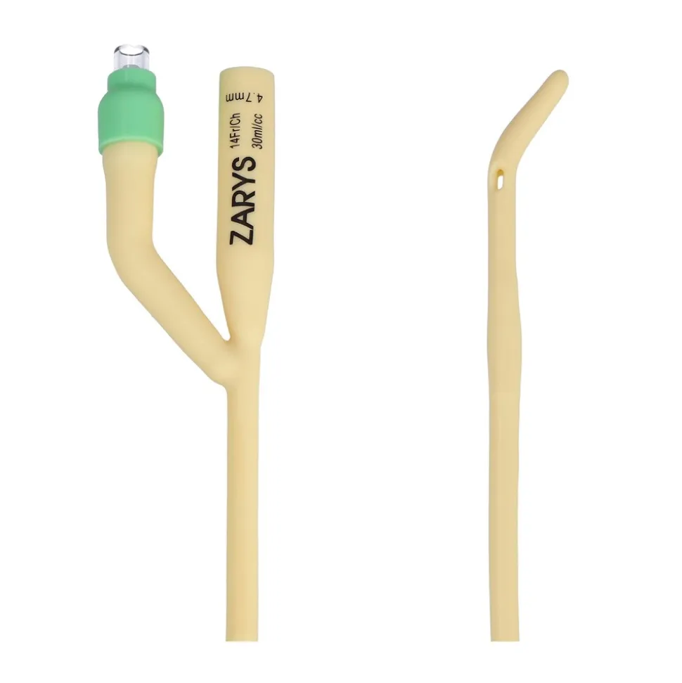 Zarys, urologiczny cewnik Foley'a, dwudrożny z plastikową zastawką, i końcówką Tiemanna, 24/5-10ml, 1 szt.