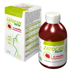 Zatocan Forte, płyn, o smaku truskawkowym, 240 g