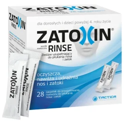 Zatoxin Rinse, zestaw do płukania nosa i zatok, zestaw uzupełniający, 28 sasz.