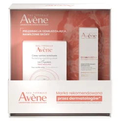 Zestaw Avene Les Essentiels, odżywczy krem rewitalizujący, 50 ml + DermAbsolu, krem wypełniający kontur oka, 15 ml