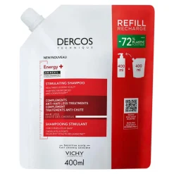 Zestaw Dercos Energy+, szampon wzmacniający, 400 ml + opakowanie uzupełniające, 400 ml