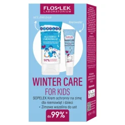 Zestaw Flos-lek Winter Care For Kids, Sopelek, krem ochronny dla dzieci i niemowląt, 40 ml + zimowa wazelina do ust, 10 g