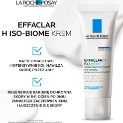 Zestaw La Roche-Posay Effaclar H ISO-Biome, krem nawilżający do twarzy, 40 ml + kojący krem myjący, 390 ml