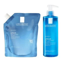 Zestaw La Roche-Posay, Lipikar Gel Lavant, żel myjący, 400 ml + opakowanie uzupełniające refill, 400 ml