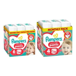 Zestaw Pampers Active Baby Pants, 6, (13-19 kg), 120 szt. + 4, (9-15kg), 156 szt.