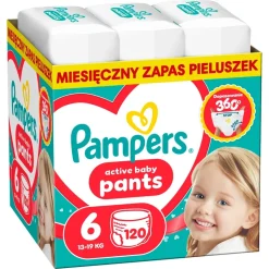 Zestaw Pampers Active Baby Pants, 7, (15+kg), 108 szt. + 6, (13-19 kg), 120 szt.